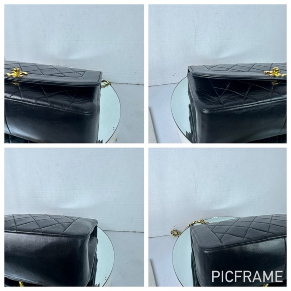 CHANEL DIANA 25 Single Flap Quilted Logo Lambskin Chain Bag and wallet - Picture 5 of 17